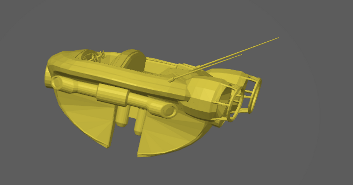 ar Táxi sci3d 3D modelos fantasias acessórios adereços Guerra Estrelas navios Estrela guerras 3D print model - Mito3D