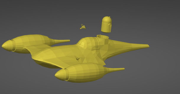 n-1 starfighter sci3d 3D Models Costumes & Accessories Props starwars ship star wars 3d print model - Mito3D