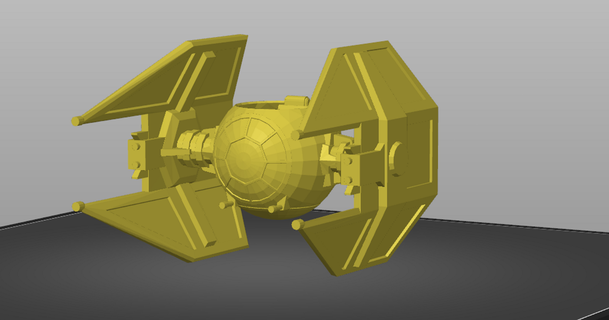 tie interceptor sci3d 3D Models Costumes & Accessories Props starwars ships star wars 3d print model - Mito3D