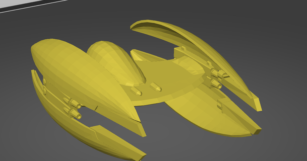 vulture droid sci3d 3D Models Costumes & Accessories Props toy starwars ship star wars 3d print model - Mito3D