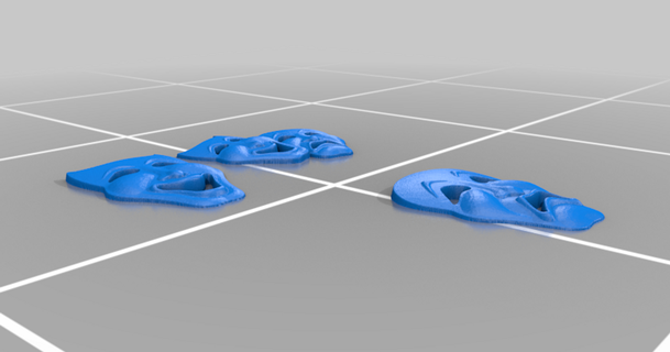 2d Melpomene thalia sci3d 3D modelos arte Projeto 2D pratos logotipos thingiverse 3d print model - Mito3D