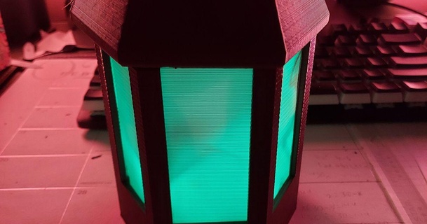 lanterne John meunier 3D modèles Ménage Accueil maison décor vert néopixel Gatsby magnifique 3d print model - Mito3D