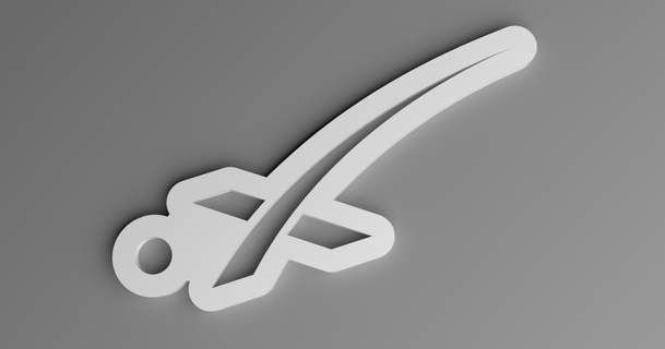 spacex llavero logo contorneado perforado vector3dart 3D modelos Arte diseño 2D platos logos espacio llaves 3d print model - Mito3D