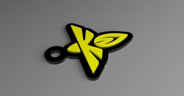 firefly keyring - logo contoured raised vector3dart 3D Models Art & Design 2D Plates Logos space keychain keys keyfob 3d print model - Mito3D