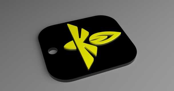 firefly keyring - logo fob raised vector3dart 3D Models Art & Design 2D Plates Logos space keychain keys keyfob 3d print model - Mito3D