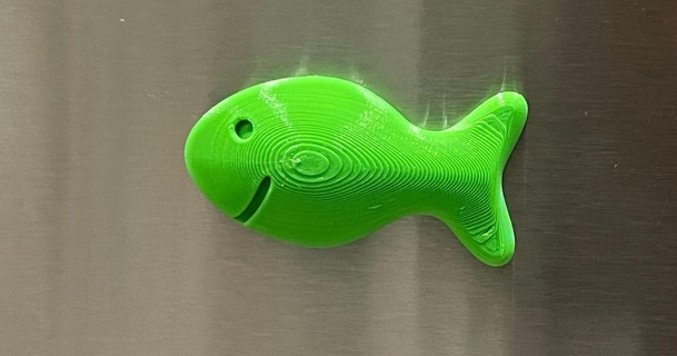 peixe frigorífico magnético kennyd1gital 3D modelos casa cozinha ímã geladeira 3d print model - Mito3D