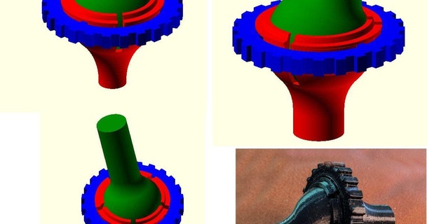 verrouillage Balle prise mixte Steve dégrossir 3D modèles loisir fabricants mécanique pièces balljoint 3d print model - Mito3D