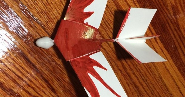 negócio cartão planador rabo barbatana acomisp 3D modelos brinquedos jogos ar livre avião desafio remix thingiverse 3d print model - Mito3D