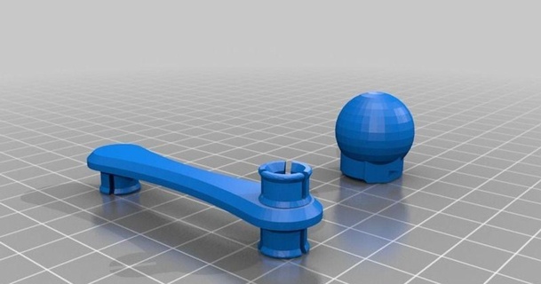 elliptical gear - knob acomisp 3D Models Gadgets Other thingiverse 3d print model - Mito3D