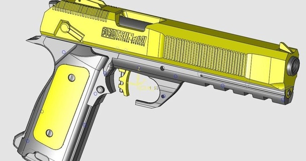 cyberpunk 2077 tsumani defensor remixar stp arquivos limpar appa1990 3D modelos brinquedos jogos pistola thingiverse espingarda ar comprimido anexos 3d print model - Mito3D