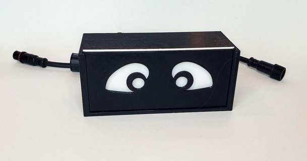 spaventoso occhio pixel scatola v2 pelle whittaker 3D Modelli passatempo creatori elettronica Halloween ws2811 thingiverse halloweenprop 3d print model - Mito3D