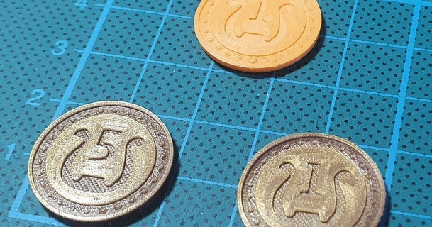 bardsung monete datenshi 3D Modelli giocattoli Giochi tavola moneta oro 3d print model - Mito3D
