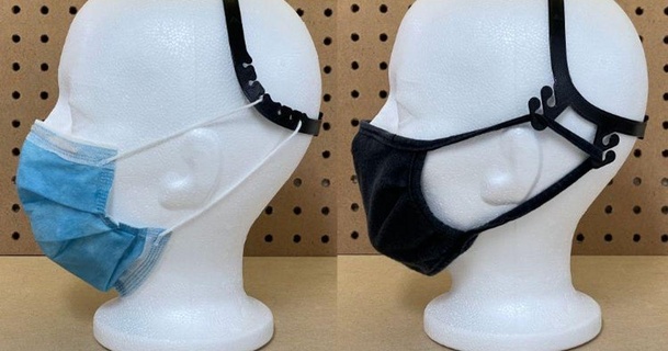 off ear maschera copricapo regolabile domakeprint 3D Modelli assistenza sanitaria casa medico utensili orecchio risparmiatore stoffa cinghie 3d print model - Mito3D