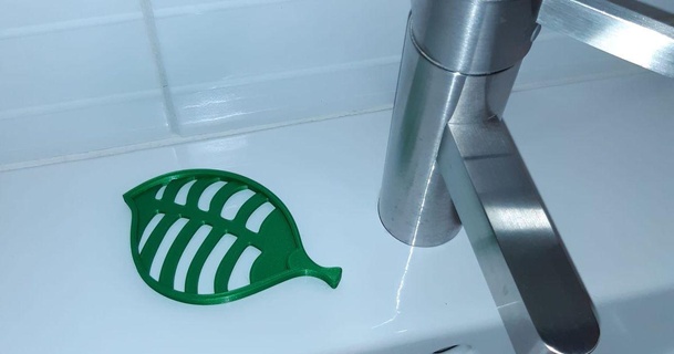 leaf soap dish victor frncy  3D Models  Household  Home Decor green bathroom soap house leaf 1  3d print model - Mito3D