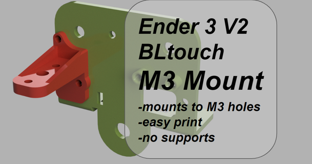 m3 mount Ender 3 v2 3dtouch bltouch jg2803 3D Modelle Drucker Zubehör Remix abl thingiverse 3d print model - Mito3D