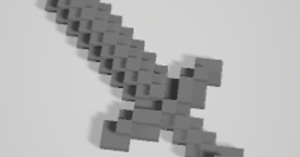 llavero espada Minecraft fran1982 3D modelos juguetes juegos 3d print model - Mito3D