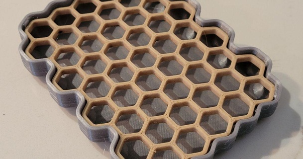 hexagonal Sabonete esponja prato trancando guias gotothewall 3D modelos casa banheiro cozinha saboneteira 3d print model - Mito3D