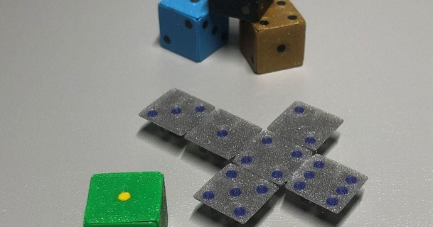 dual colour dice mini foldable dario cairoli 3D Models Toys & Games Board game folding boardgame 3d print model - Mito3D