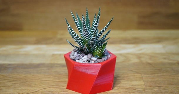 twisted hexagon planter maker mann 3D Models Household Outdoor & Garden 3d print model - Mito3D