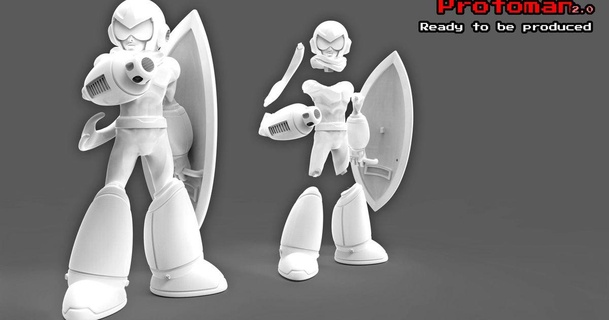 Protoman alberto 3D Modelle Spielzeuge Spiele Aktion Zahlen Statuen Nintendo Videospiel retro Figur Videospiele 3d print model - Mito3D