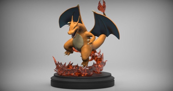 charizard Alberto 3D modèles jouets Jeux action figures statues dragon Pokémon nintendo figurine 3d print model - Mito3D
