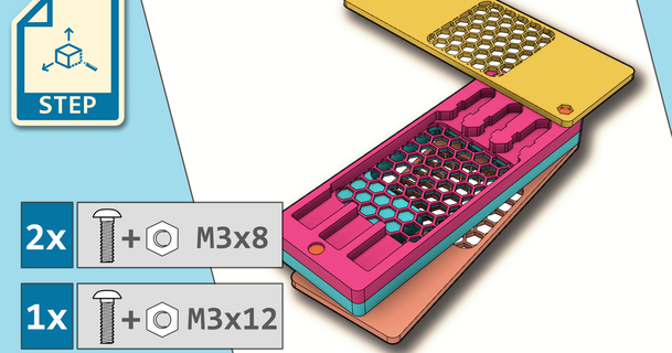 doppelt seitig Puzzle Klinge Fall Mantel wesapatrar 3D Modelle Hobby Macher Werkzeuge Box Werkzeug Halter Unterstützung 3d print model - Mito3D
