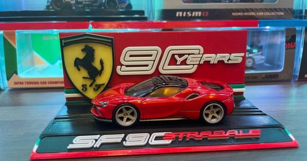 tomica Ferrari sf90 Stradale exibição 90 tema gigapinguim 3D modelos brinquedos jogos veículos ferrarisf90 sf90stradale 3d print model - Mito3D