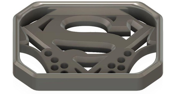 Super homen Sabonete prato z3dart tech 3D modelos casa banheiro saboneteira 3d print model - Mito3D