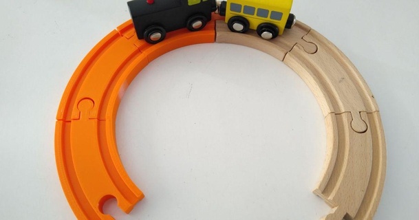 trem pista remcoder 3D modelos brinquedos jogos madeira 3d print model - Mito3D