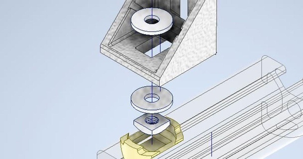 pesado dever t nut quadrado noz 2020 alumínio extrusão item 5 Bosch 6 metal contato maxstein 3D modelos impressoras impressora partes Atualizações tnut 2020extrusion 3d print model - Mito3D