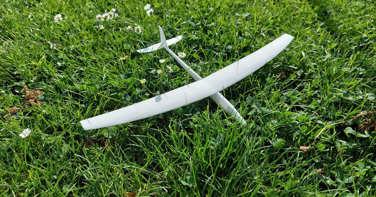 Lukasegler xxs 3d printed flight Flugzeug arts le 3D Modelle Spielzeuge Spiele draussen Segelflugzeug 3dprintedplane 3D print model - Mito3D