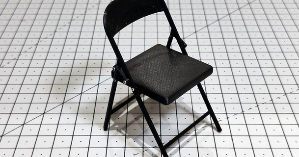 1 10 scale standard folding chair robroy 3D Models Hobby & Makers Other Ideas movable scalemodel 3d print model - Mito3D