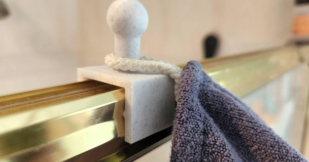 duş Demiryolu havlu kanca elemental boşluk 3D modeller ev halkı banyo 3d print model - Mito3D