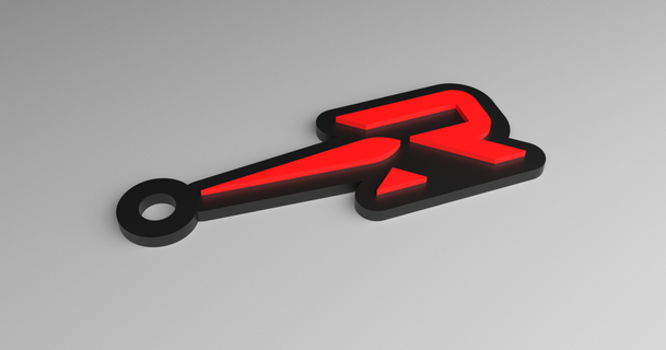 rocket lab keyring - logo contoured raised vector3dart 3D Models Art & Design 2D Plates Logos space keychain keys keyfob 3d print model - Mito3D
