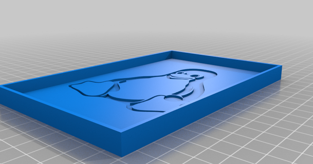 brocca sottobicchiere rettangolare linux tux 3D Modelli domestico cucina thingiverse 3d print model - Mito3D
