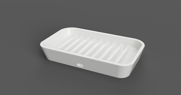 jabón plato v2 cromo 3D modelos casa baño Jabonera seifenschale 3d print model - Mito3D