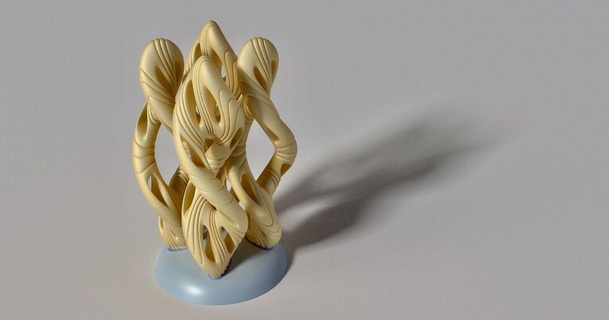 segmented recursion steedmaker 3D Models Art & Design Sculptures decoration trophy design art award 3d print model - Mito3D