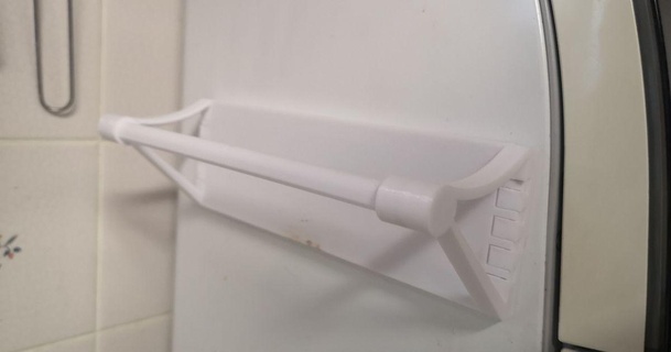 magnetic fixed kitchen towel hanger imototakashi 3D Models Household Kitchen towelhanger towelhook 3d print model - Mito3D