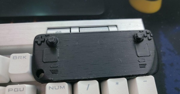 mini steam deck key chain blud 3D Models Gadgets Video Games valve keychain steamdeck 3d print model - Mito3D