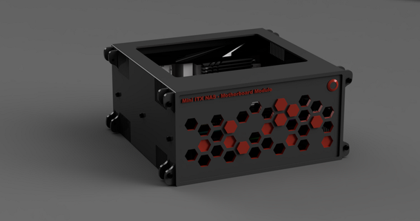 Mini itx modular nas Hauptplatine Modul Geheimnisse 3D Modelle Hobby Macher Elektronik Gehege hdd thingiverse 3d print model - Mito3D