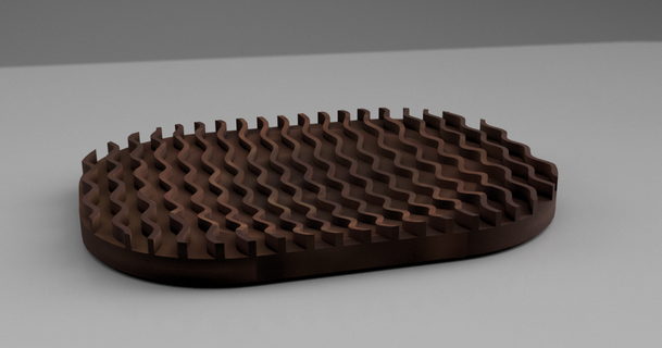 Sabonete esponja bandeja Wavey luka 3D modelos casa banheiro saboneteira 3d print model - Mito3D