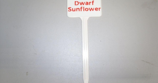 plant label dwarf sunflower lmj 3D Models Household Outdoor & Garden sign tag flower 3d print model - Mito3D