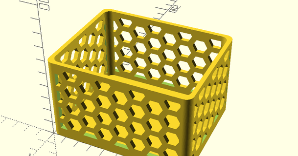 miska se vzorem pl stve bowl honeycomb pattern - openscad parametrizable dattcz 3D Models Household Home Decor 3d print model - Mito3D