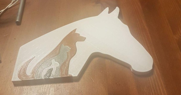 animale silhouette cavallo llloydo 3D Modelli arte design sculture thingiverse 3d print model - Mito3D