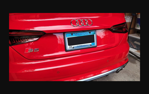 license plate frame cover by espn8-theocho download free stl model printablescom 3d models hobby & makers automotive licenseplate licenseplatecover licenseplateframe 3d print model - Mito3D