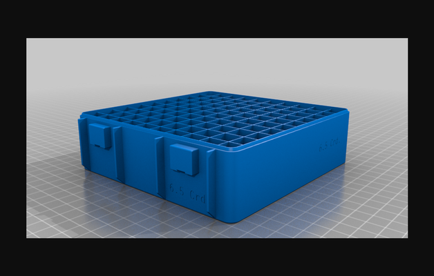 65 creedmoor double latch modular ammo box by brass ring download free stl model printablescom 3d models hobby & makers tools cartridge thingiverse cartridgereloading ammobox 3d print model - Mito3D