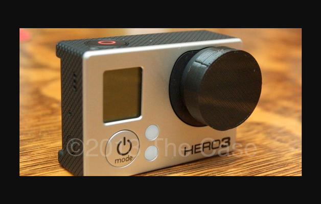 gopro hero3 lens şapka by dosya indir bedava stl model basılabilirler com 3d modeller gadget'lar fotoğraf video kamera go kahraman 3d print model - Mito3D