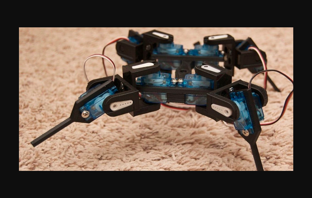 mini quadruped - optimized 9g servos by thecase download free stl model printablescom 3d models hobby & makers rc robotics parametric robot legs spider arduino 3d print model - Mito3D