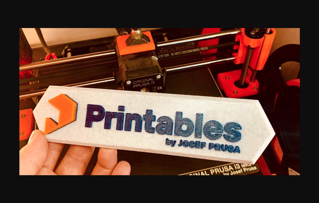 printable logo of printables by daniel kasprowicz download free stl model printablescom 3d models art & design wall-mounted multicolor 3d print model - Mito3D