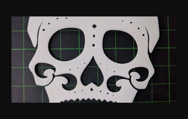 giorno of morto cranio by fulcro scarica gratuito stl modello printables com 3d modelli arte design disegni halloween decorazione penna veloce 3d print model - Mito3D
